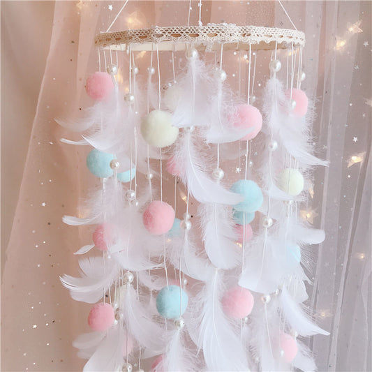 Attrape-rêves décoration chambre fille – Pendentif ornement mural