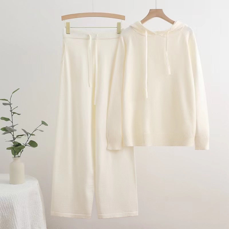 Ensemble deux pièces tricoté – Style sport décontracté