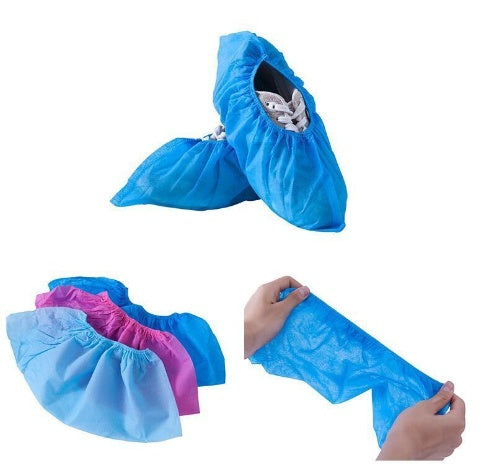 Couvre-chaussures jetables épaissis en plastique imperméable