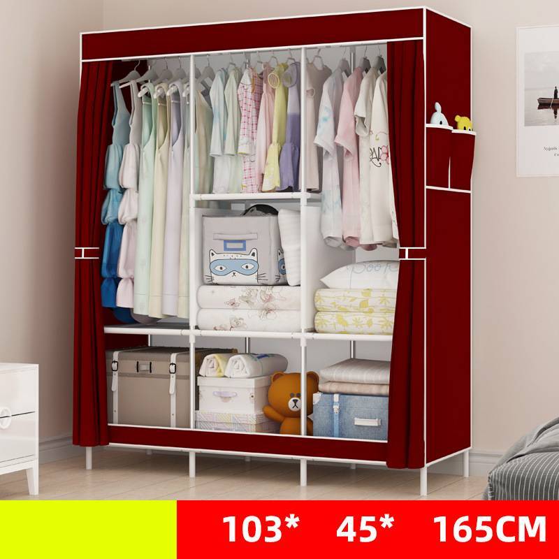 Armoire simple fermée avec housse anti-poussière – spéciale dortoir / chambre