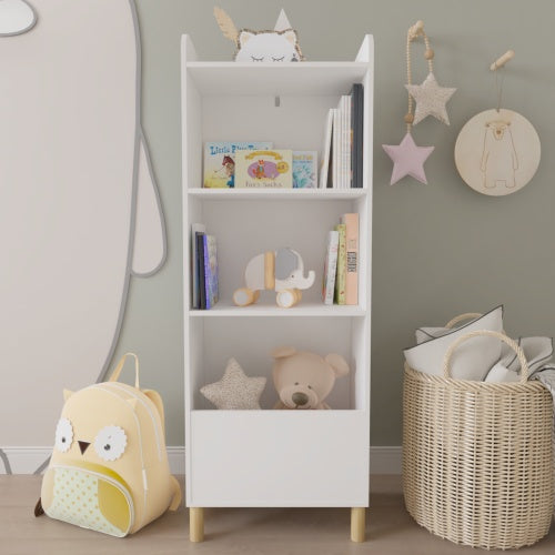 Bibliothèque pour enfants – Meuble 4 niveaux de rangement