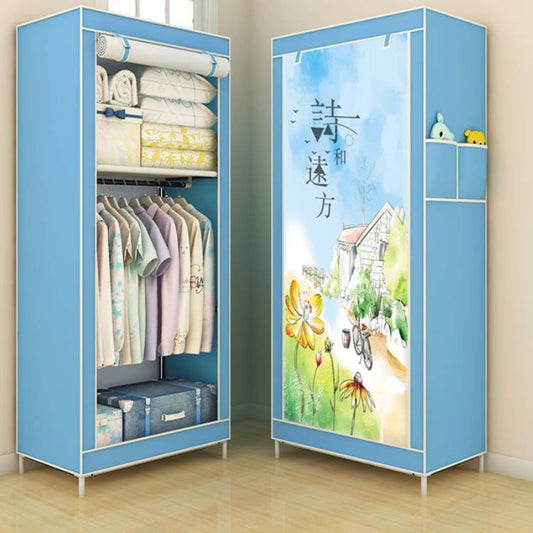 Armoire simple fermée avec housse anti-poussière – spéciale dortoir / chambre