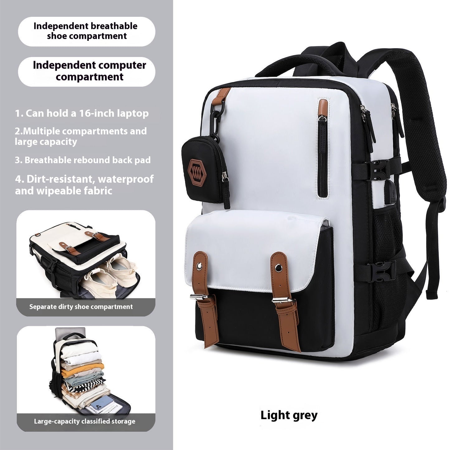 Sac à dos grande capacité universel – École, campus et voyage