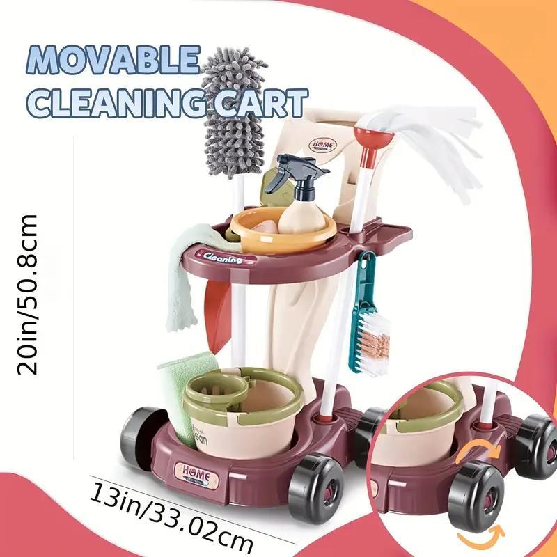 Ensemble de Nettoyage Jouet avec Mini Aspirateur (3 piles AA non incluses)