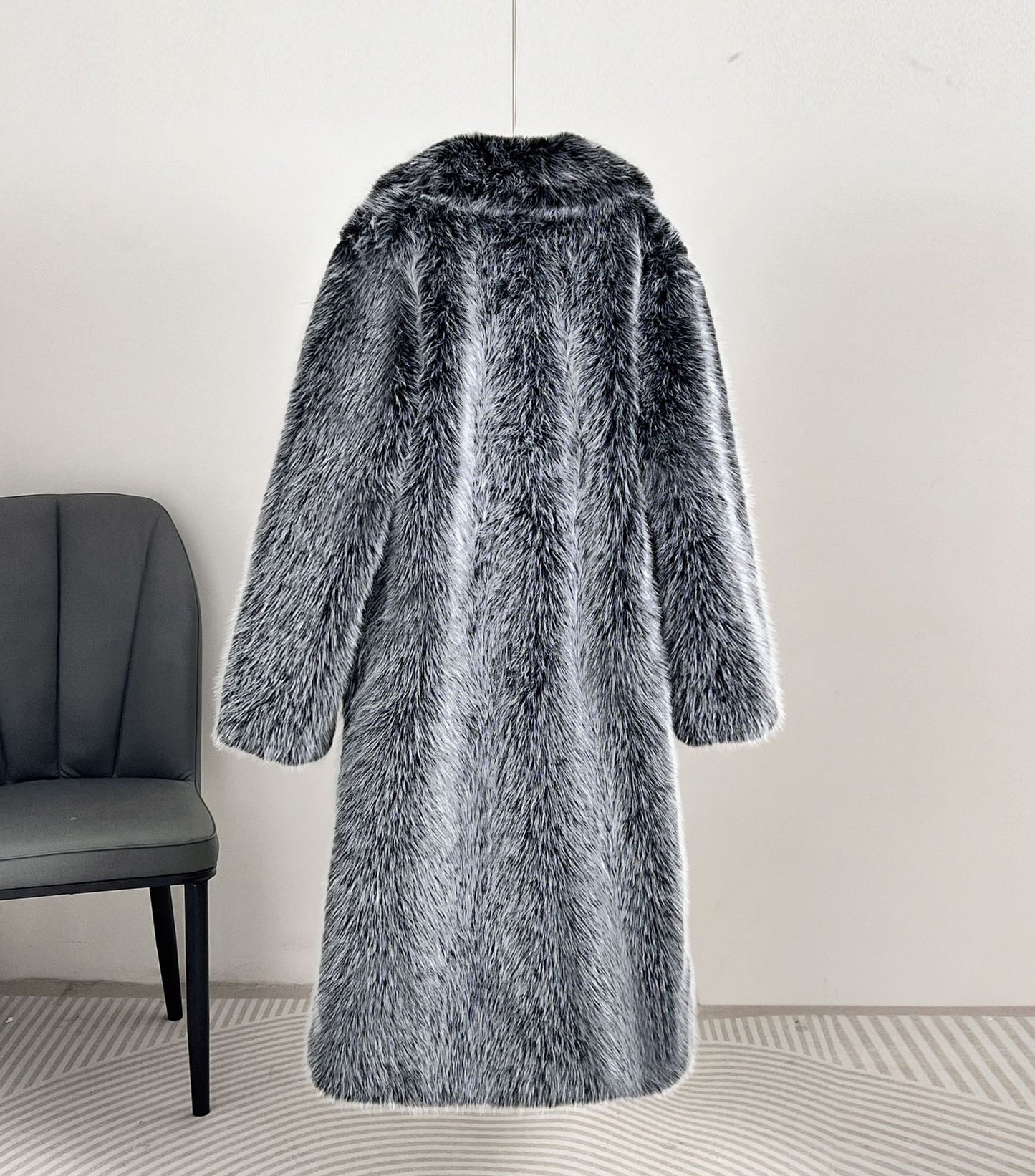 Manteau long en fausse fourrure – Automne & hiver, style élégant et chaud