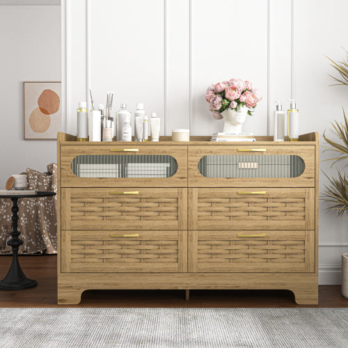 Coiffeuse en bois avec 6 tiroirs – Chambre à coucher
