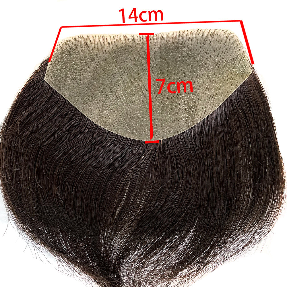 Toupet frontal pour homme – Cheveux humains – 15 cm