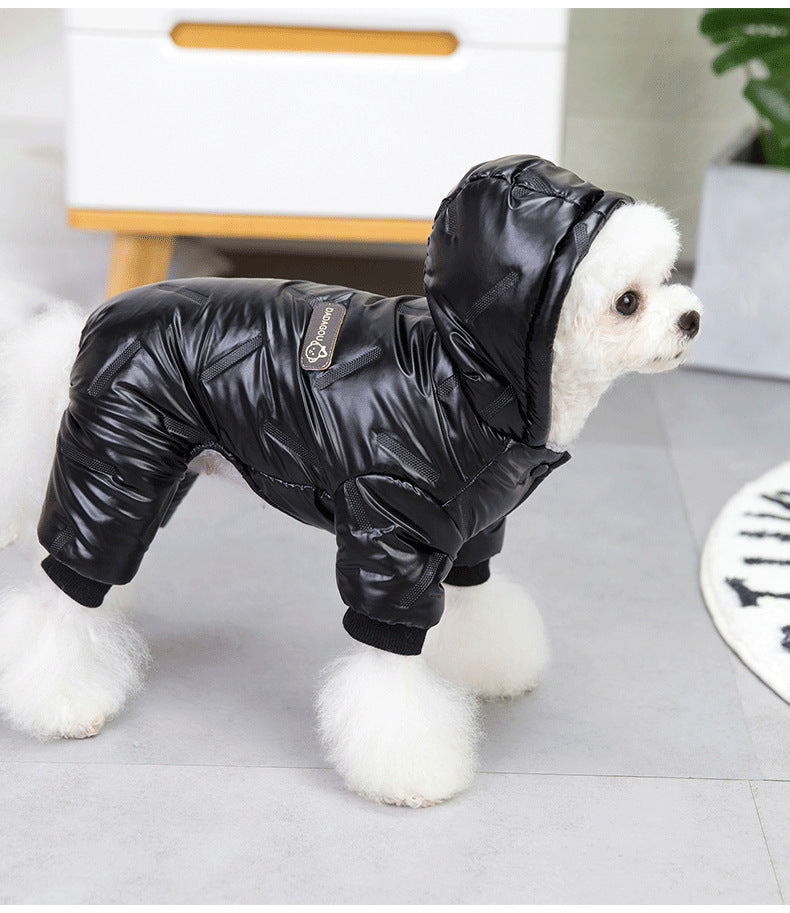 Manteau d’hiver rembourré pour chien – Vêtement chaud en coton, quatre pattes