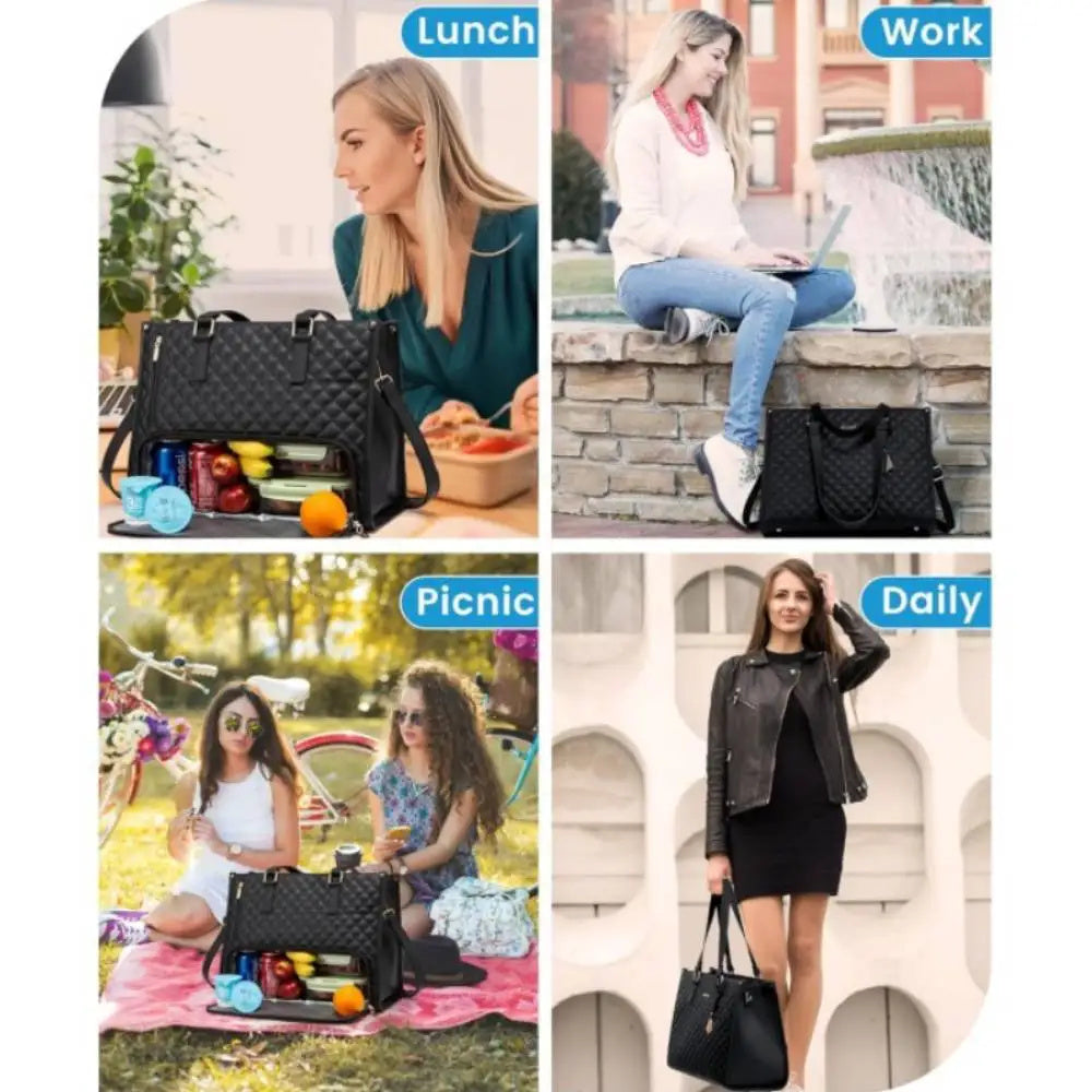 Sac Lunch Isotherme Femme – Élégant, Grand Format & Multifonction | Travail, Bureau, Déplacements