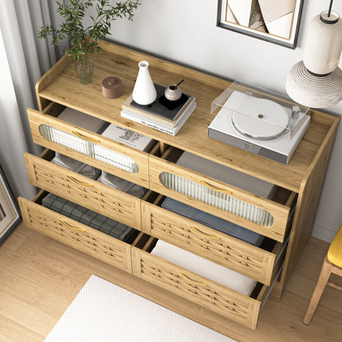 Coiffeuse en bois avec 6 tiroirs – Chambre à coucher