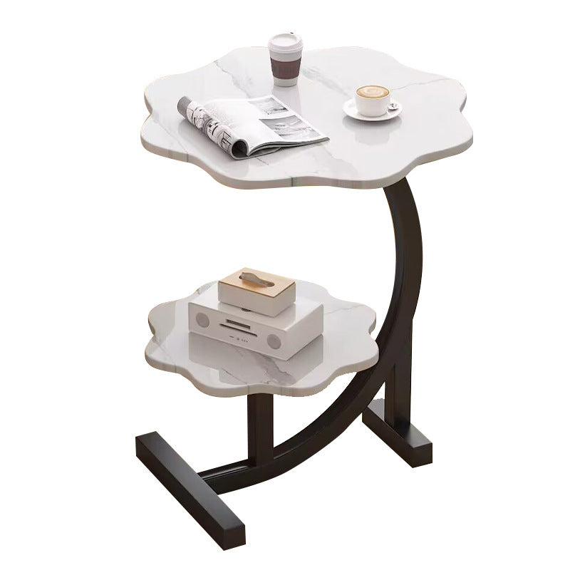 Table Basse Ronde à Double Niveau