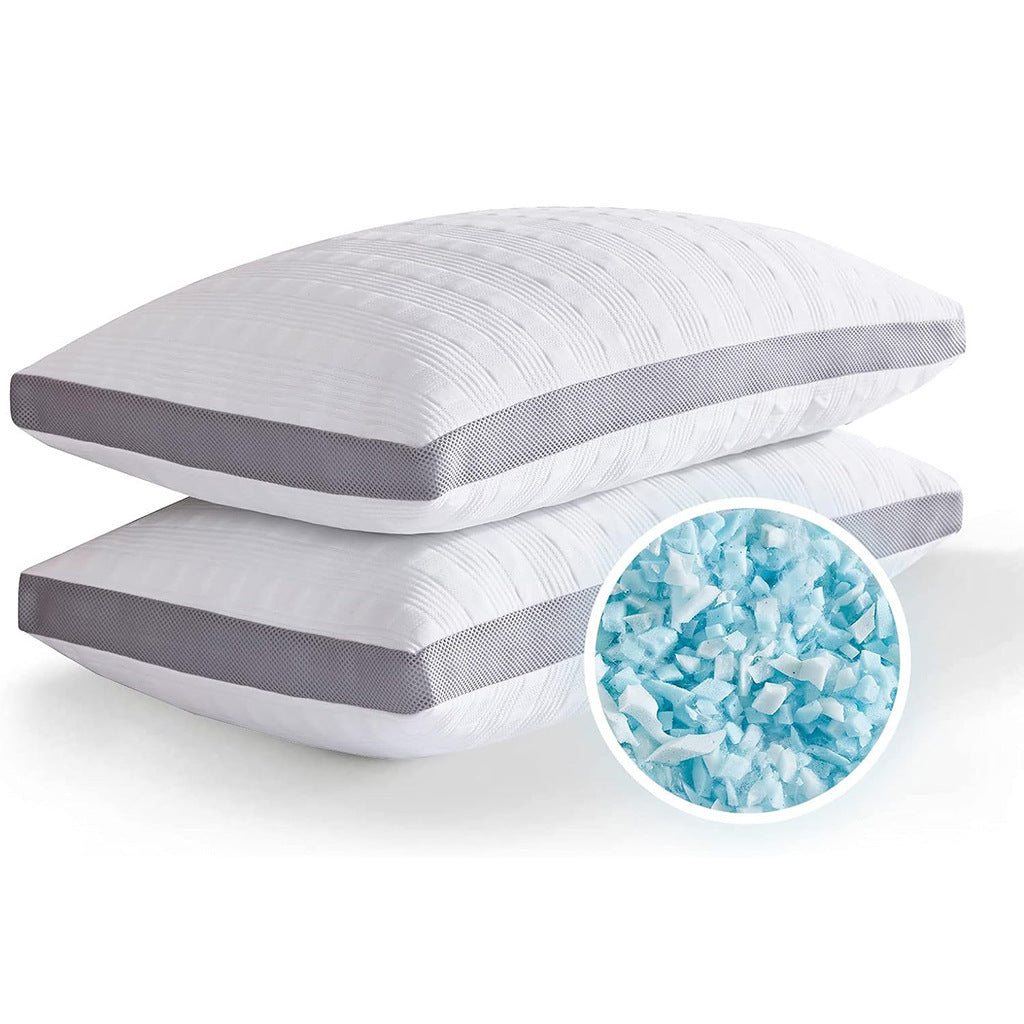 Oreiller ergonomique en mousse mémoire blanche, design moderne. Disponible en plusieurs tailles et poids pour un confort adapté. Idéal pour adultes, soulage les tensions cervicales et favorise un sommeil réparateur.