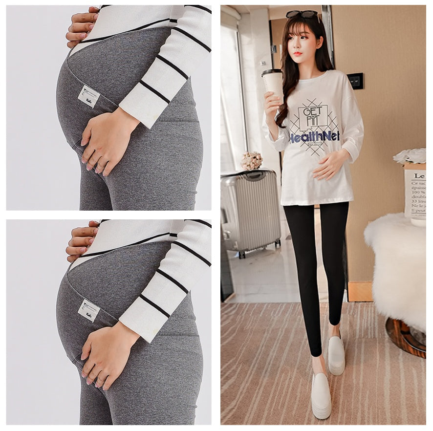 Legging Femme Enceinte Taille Basse Croisée – Confort Maternité et Soutien Doux