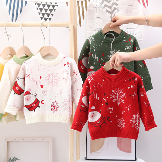 Pull de Noël à motif flocons de neige