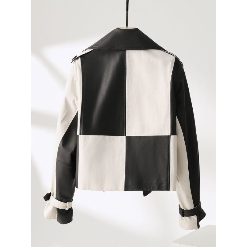 Veste en simili cuir souple – Style western ample et moderne
