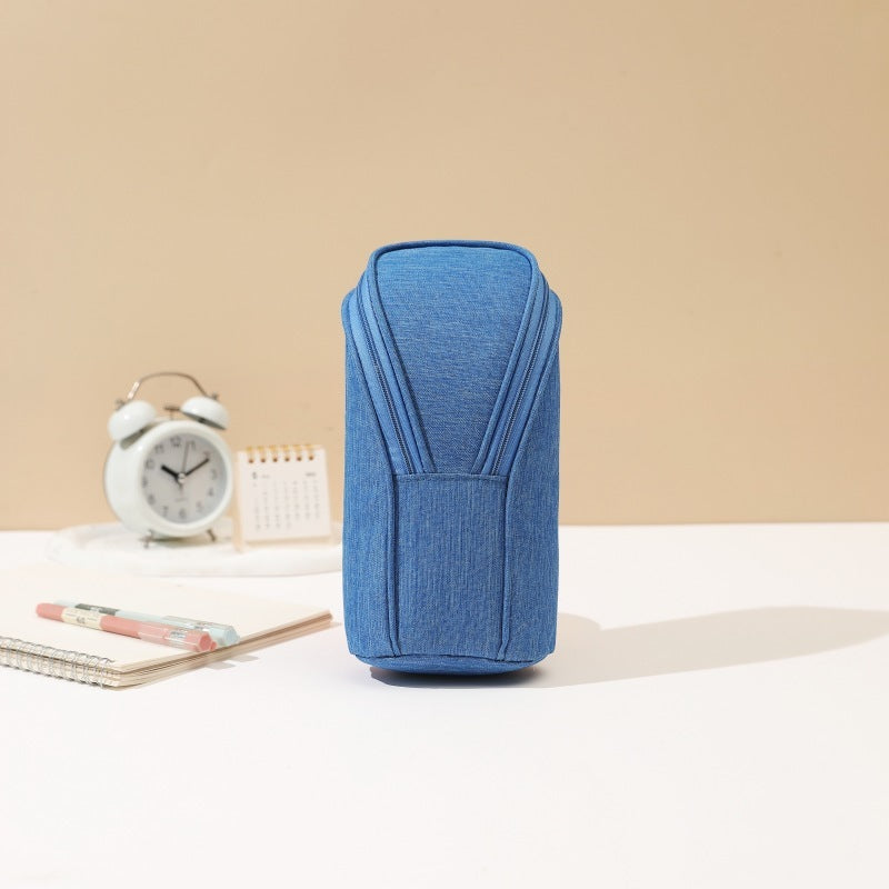 Trousse de rangement grande capacité en couleur bonbon – Support pour téléphone et papeterie