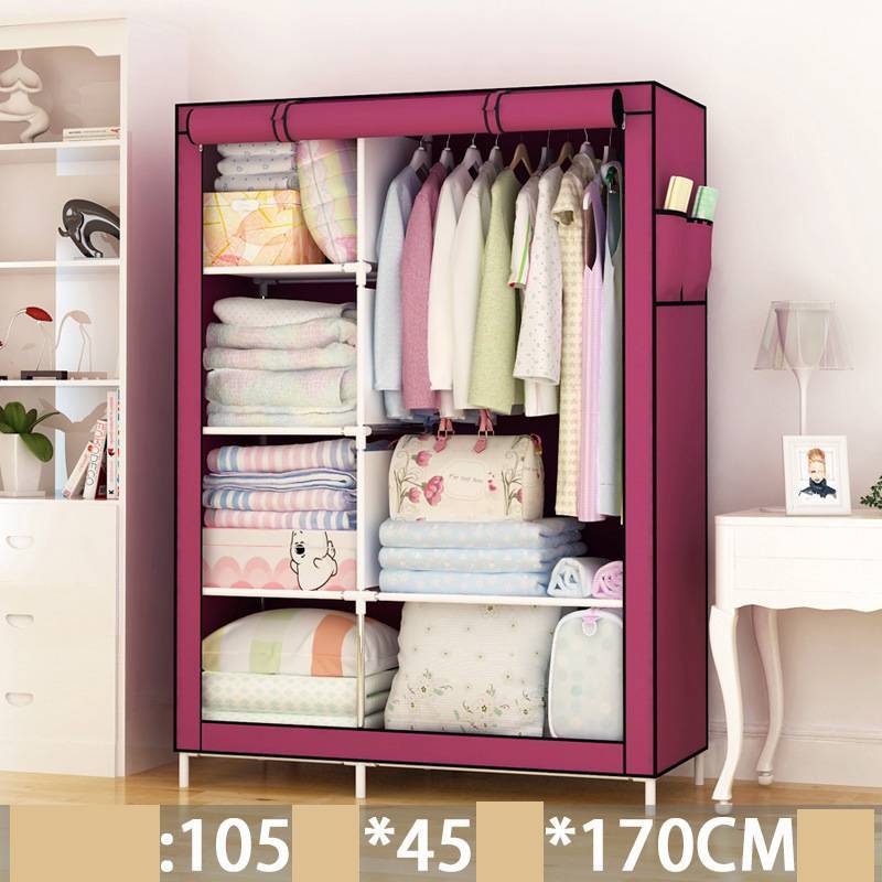 Armoire simple fermée avec housse anti-poussière – spéciale dortoir / chambre