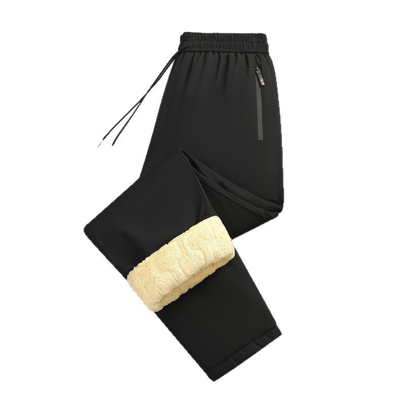 Pantalon d’hiver grande taille pour femme – Coupe droite, chaud, doublé polaire cachemire, épais et décontracté