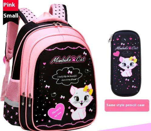 Sac à dos scolaire pour enfants avec motif de chat mignon