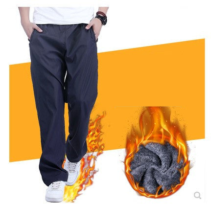 Pantalon de sport d’extérieur pour homme – Polaire épais, coupe-vent et chaud