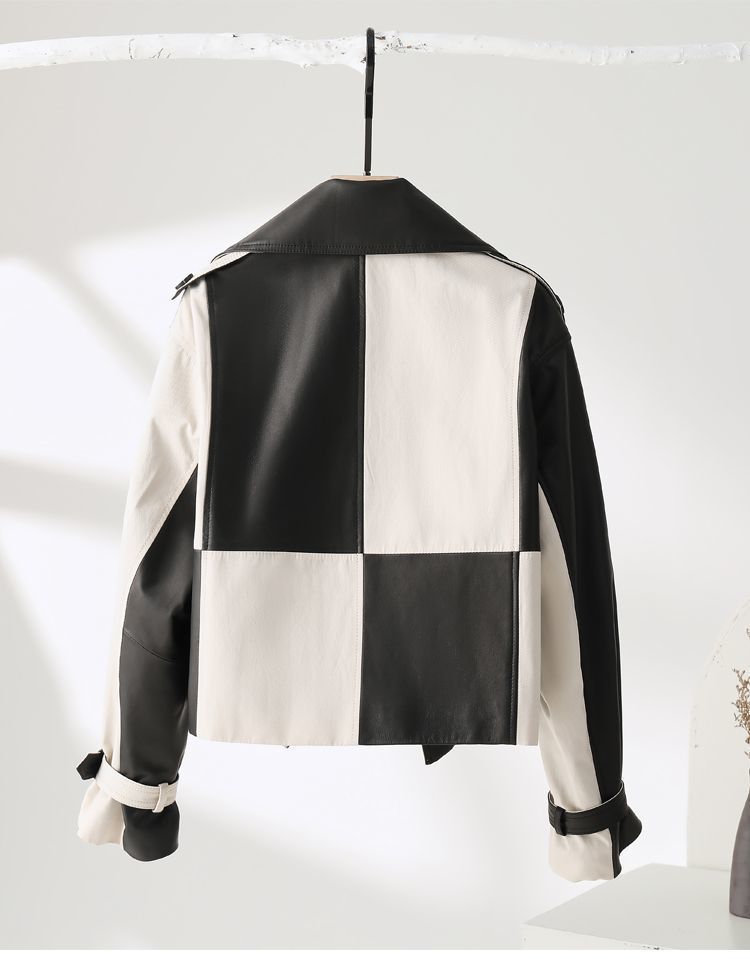 Veste en simili cuir souple – Style western ample et moderne