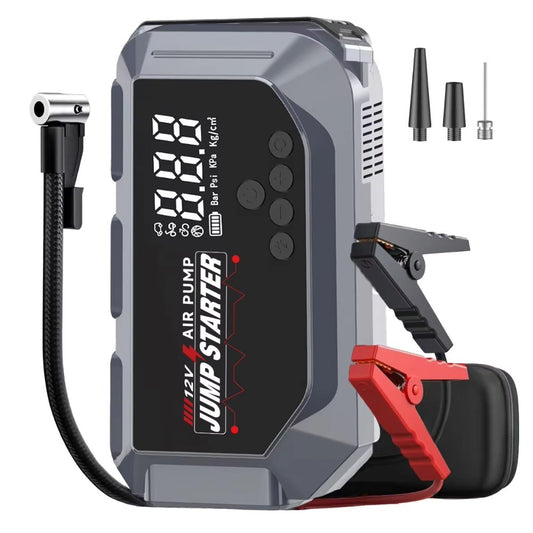 Démarreur de batterie voiture avec compresseur d'air 150 PSI et gonfleur numérique/Car Battery Starter With Air Compressor 150PSI With Digital Tire Inflator 12V Car Battery