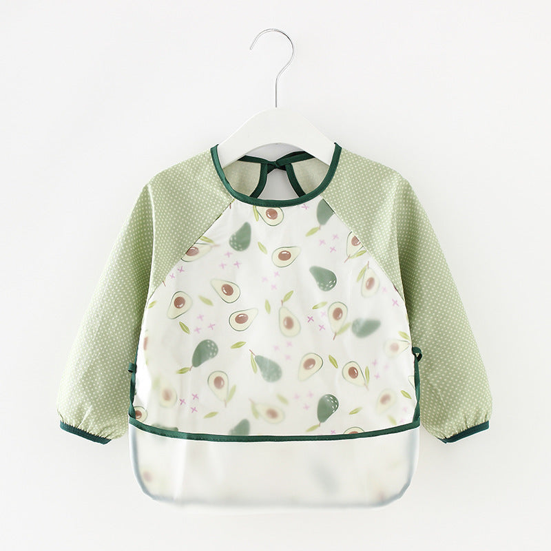 Bavoir tablier imperméable en coton pour bébé fille – Robe de repas mode