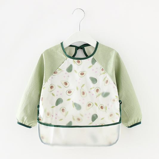 Bavoir tablier imperméable en coton pour bébé fille – Robe de repas mode