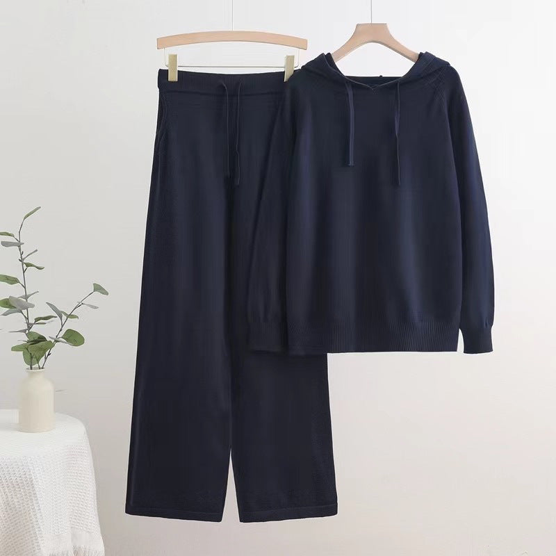 Ensemble deux pièces tricoté – Style sport décontracté