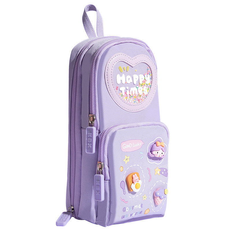 Trousse en toile mignonne à grande capacité – 3 motifs cartoon au choix