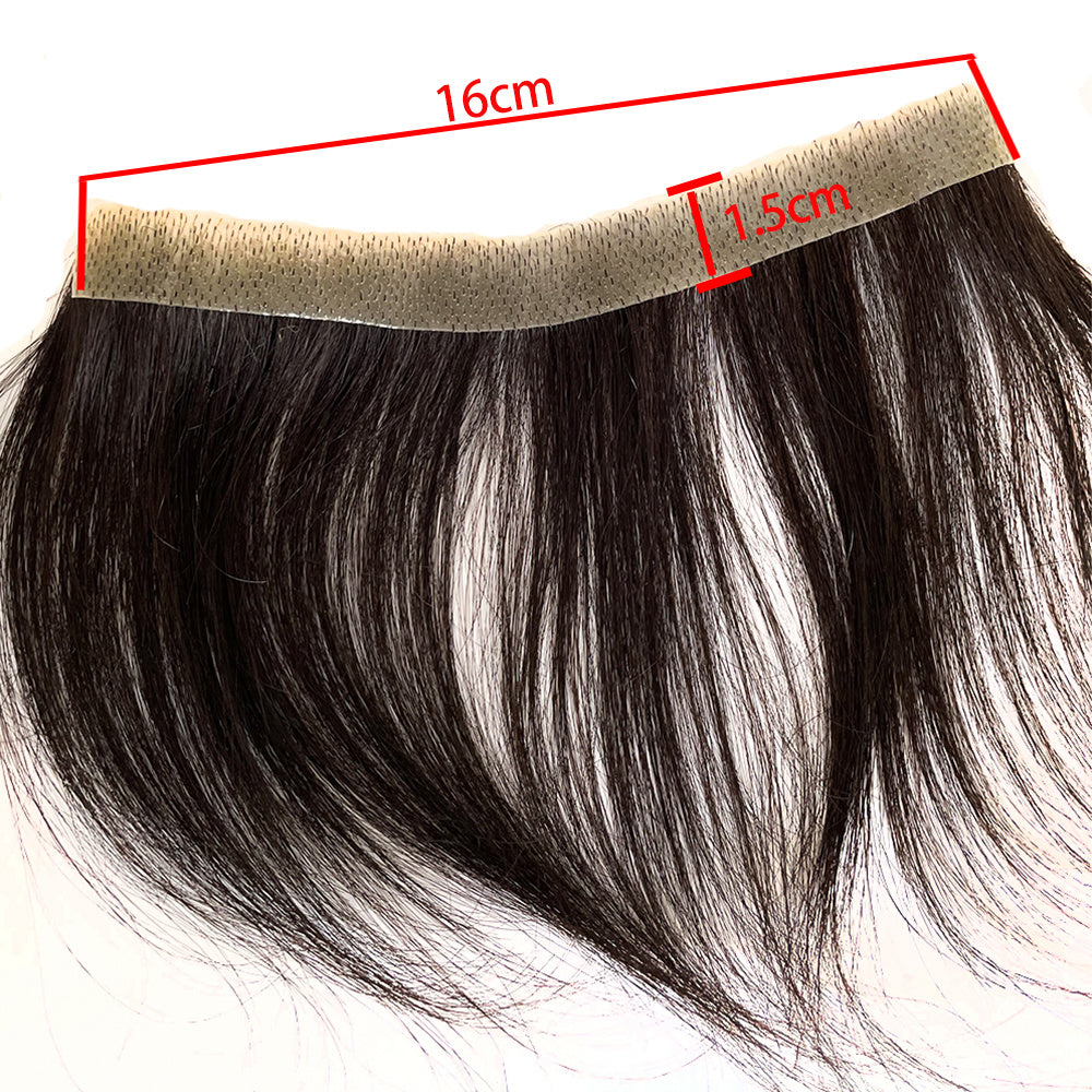 Toupet frontal pour homme – Cheveux humains – 15 cm
