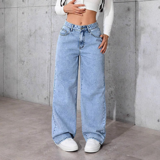 Jean imprimé femme – Coupe ample tendance été