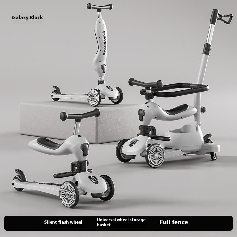 Trottinette Enfant Multifonction – Musique & Lumières LED – Jeu et Mobilité Ludique