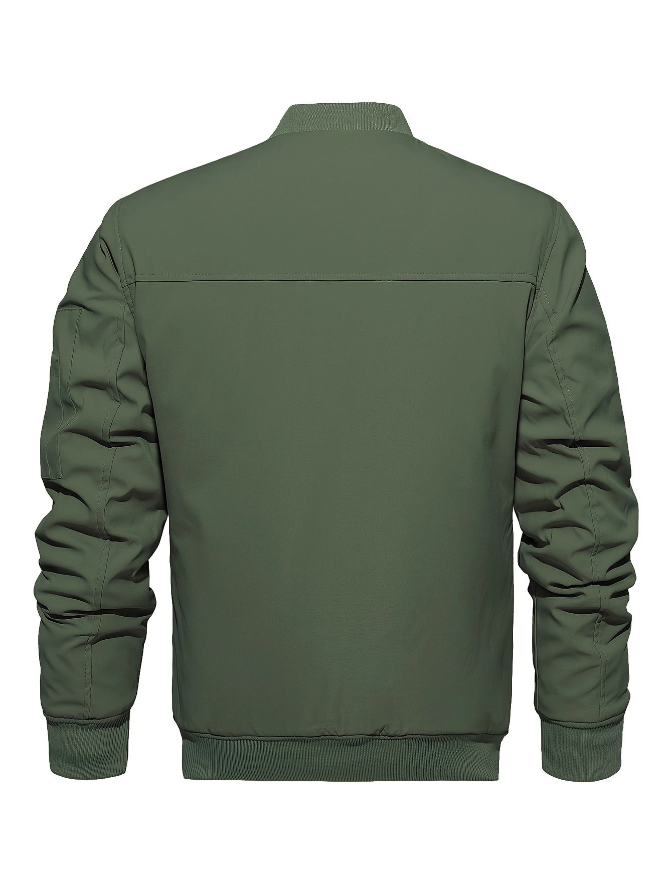 Blouson aviateur homme d’hiver – Veste style baseball, épaisse et chaude, coupe-vent avec poignets côtelés, manteau décontracté