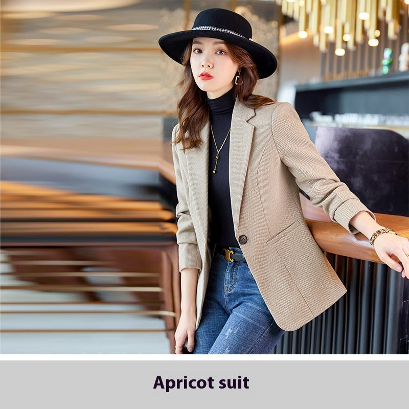 Blazer Femme Pied-de-Poule – Veste Courte Élégante et Tendance