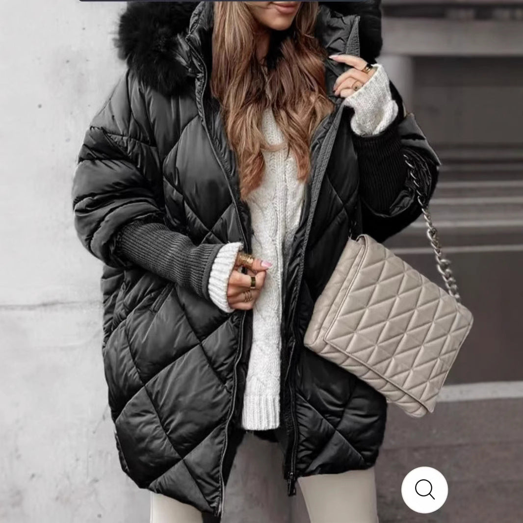 Manteau cardigan à capuche pour vêtements d'hiver