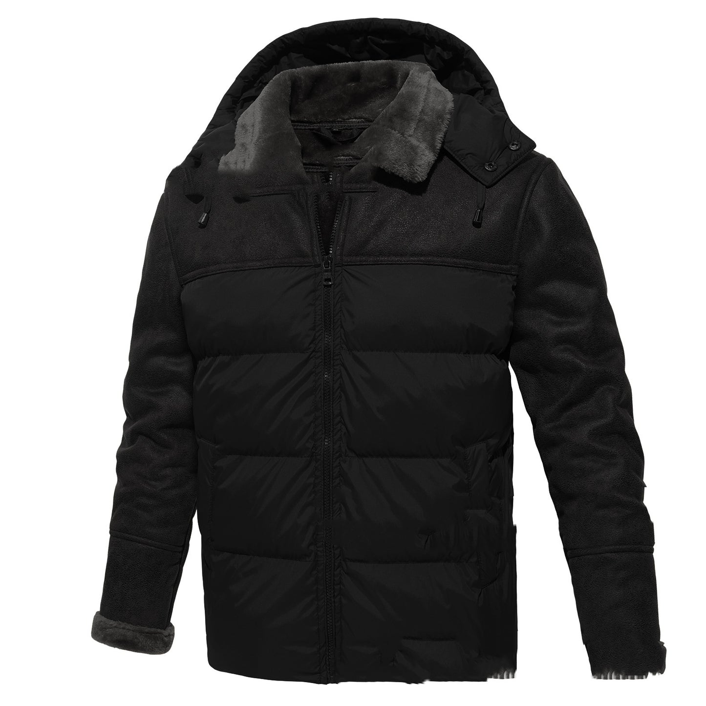 Manteau pour hommes automne et hiver manteau de vêtements d'hiver intégré en fourrure à capuche
