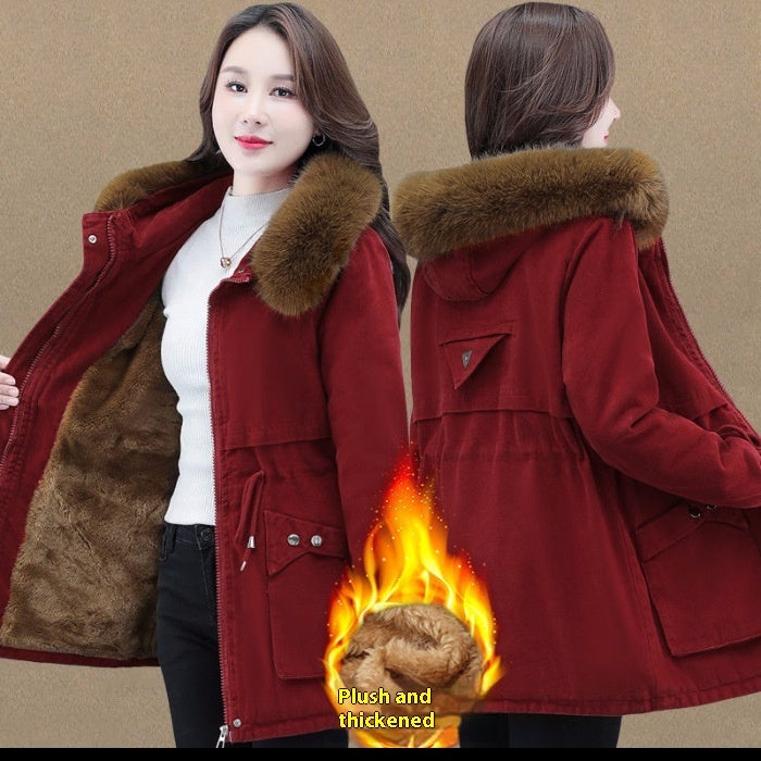 Veste courte femme hiver – Manteau ample matelassé en polaire