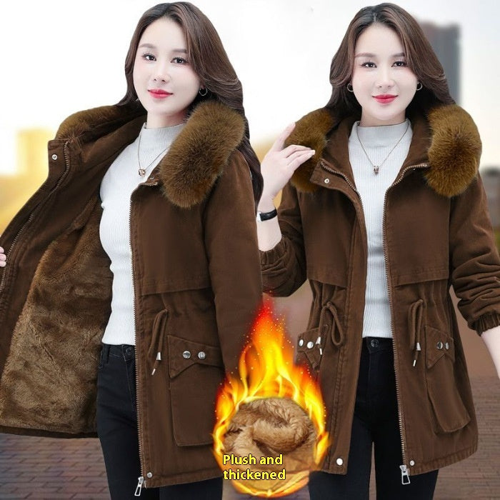 Veste courte femme hiver – Manteau ample matelassé en polaire