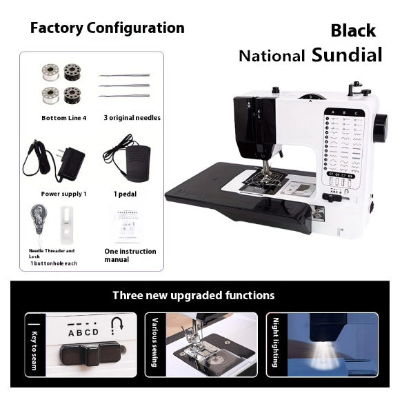 Machine à Coudre Électrique Multifonctionnelle de Bureau – Automatique avec Carte d’Extension
