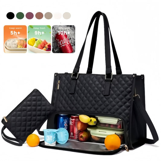 Sac Lunch Isotherme Femme – Élégant, Grand Format & Multifonction | Travail, Bureau, Déplacements