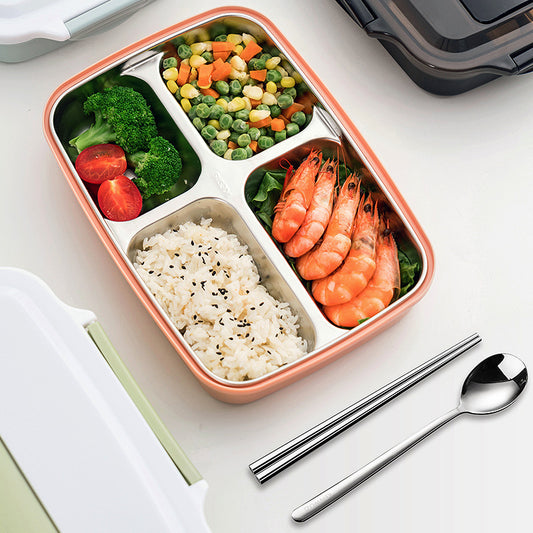 boîte à lunch en acier inoxydable avec couverts - Etanche , pratique et réutilisable