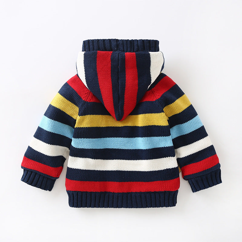 Veste-Pull Enfant Épaisse en Coton & Polaire – Automne/Hiver
