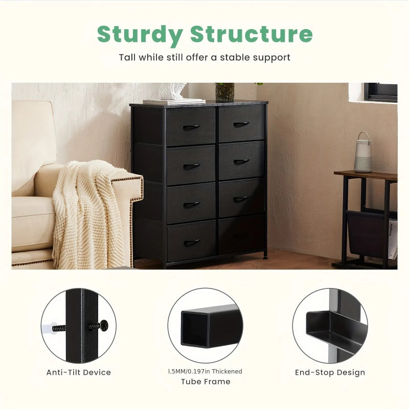 Commode haute 6 tiroirs – Rangement chambre à coucher