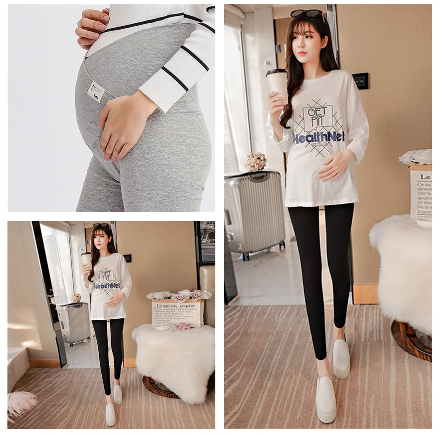 Legging Femme Enceinte Taille Basse Croisée – Confort Maternité et Soutien Doux