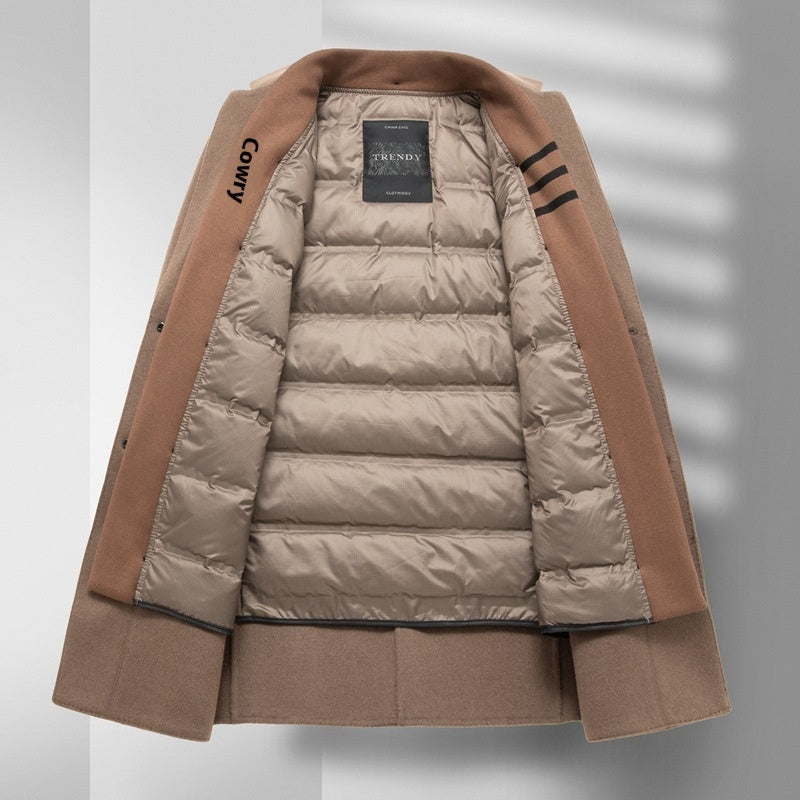Manteau en laine Manteau homme mi-long hiver