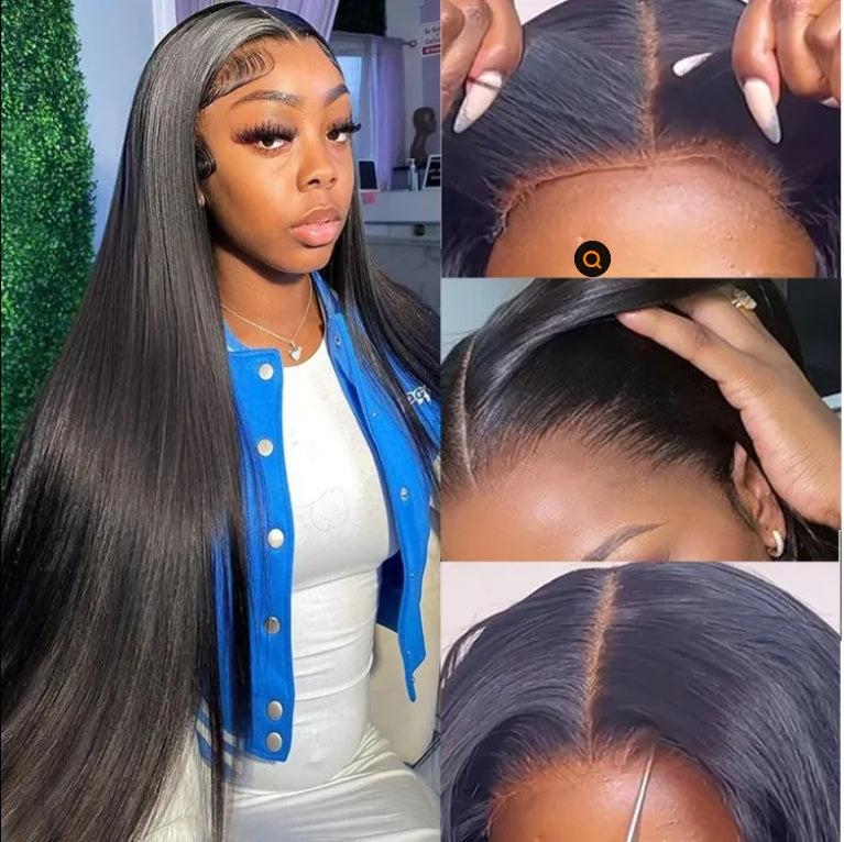 Perruque front lace droite sans colle – Brésilienne Remy – HD Lace 7x5 – Pré-coupée
7x5 HD Lace Front Straight Wig – Glueless Brazilian Remy – Pre-Cut for Women