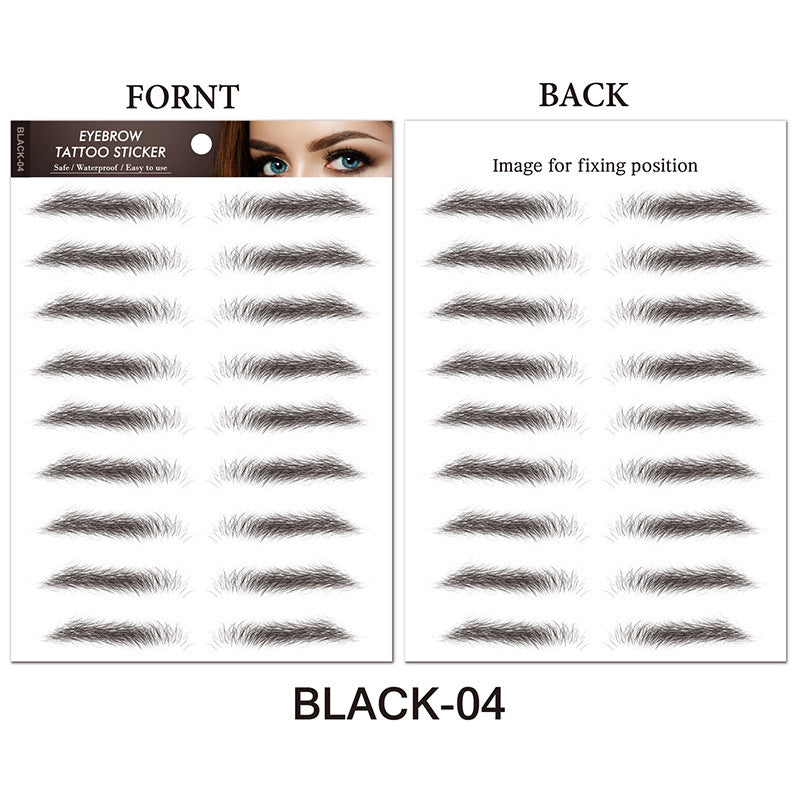 Autocollants à sourcils réalistes à base d’eau – Maquillage waterproof longue tenue