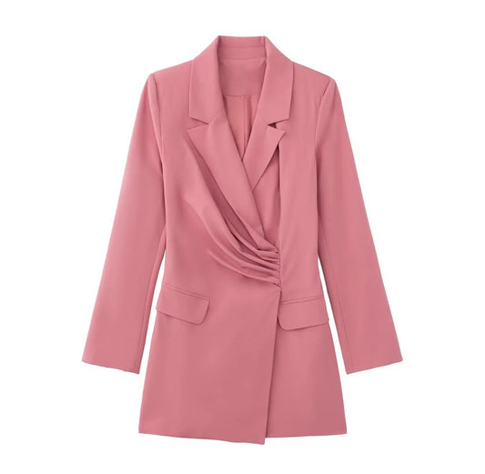 Robe Blazer Femme Plissée – Élégante, Style Tailleur Moderne et Structuré