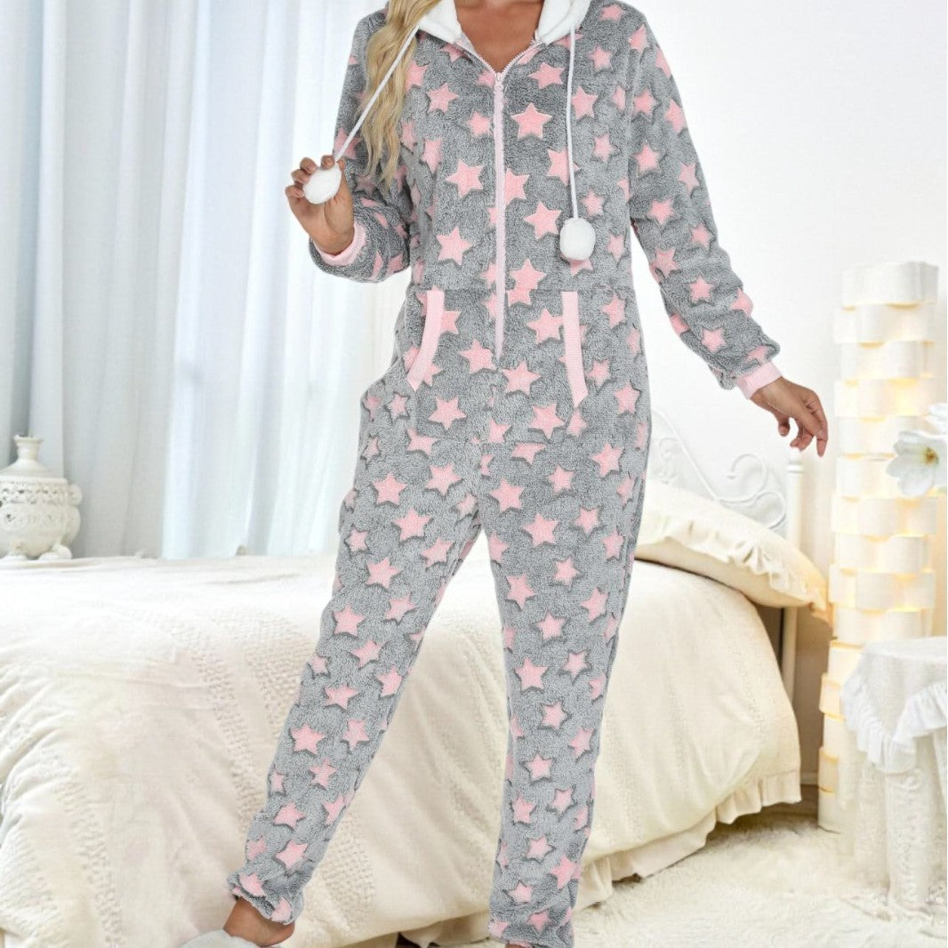 Pyjama une-pièce femme – Style européen & américain, automne & hiver